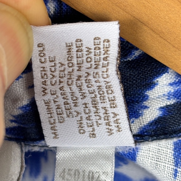 Chico's Long Sleeve Button Down Linen Tunic Shirt Sz 2 = L Breathable Coastal - Picture 4 of 7